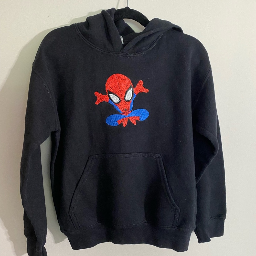 Kids Spiderman Black Hoodie Size 5T